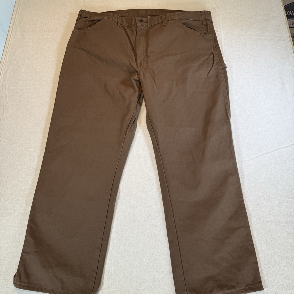 Dickies Carpenter Work Jeans Men's Size 44x30 Brown Duck Fabric